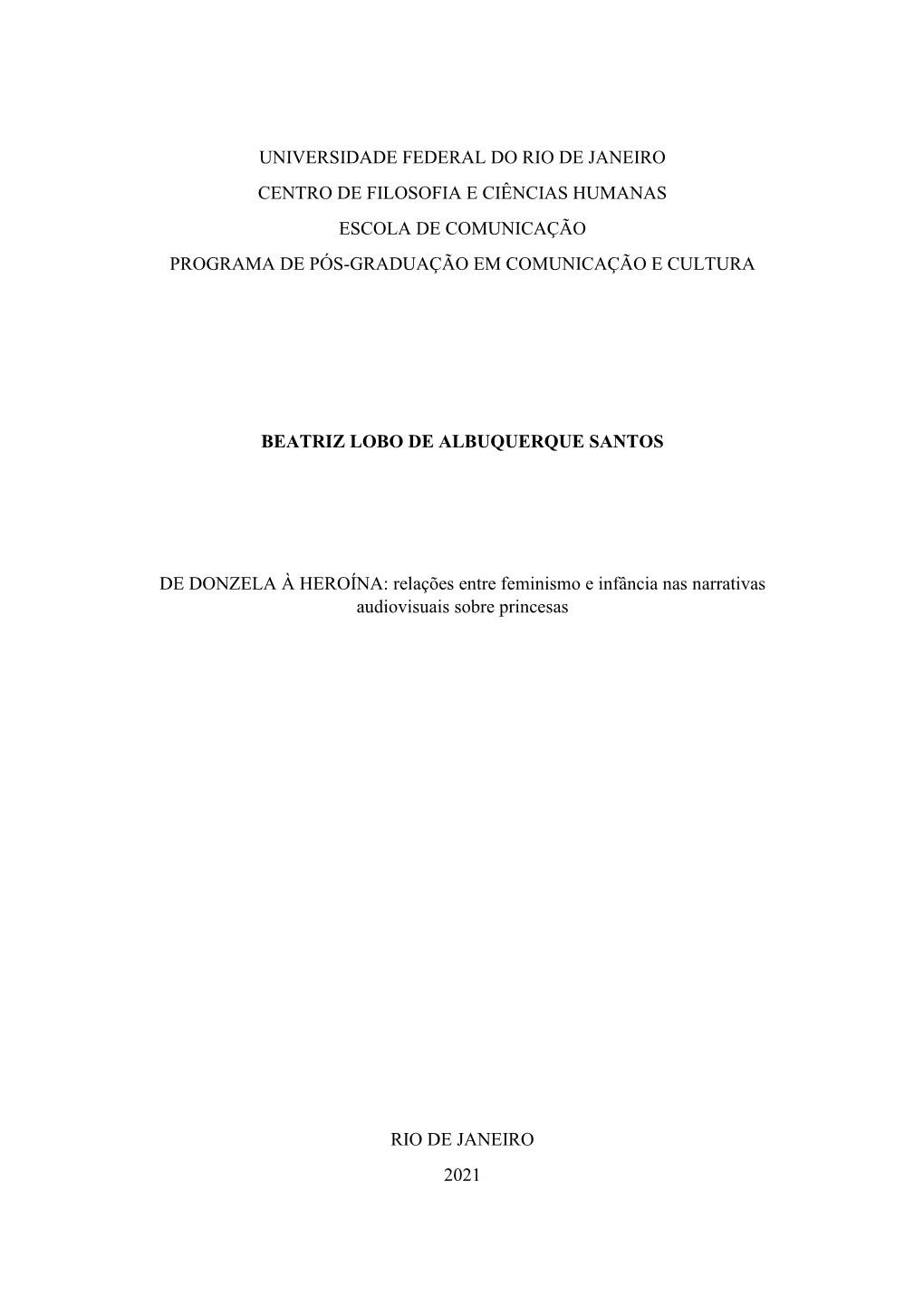 Universidade Federal Do Rio De Janeiro Centro De Filosofia E Ciências Humanas Escola De Comunicação Programa De Pós-Graduação Em Comunicação E Cultura