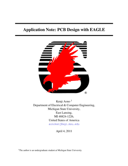 Application Note: PCB Design with EAGLE