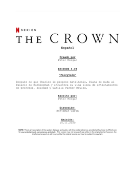 The Crown | Spanish Dialogue Transcript | S4:E3