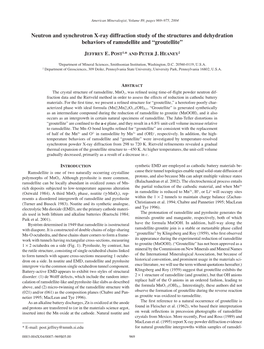 Neutron and Synchrotron X-Ray Diffraction Study of the Structures and Dehydration Behaviors of Ramsdellite and “Groutellite”