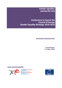 Gender Equality: Paving the Way Conference to Launch the Council Of