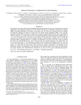 Absolute Physical Calibration in the Infrared