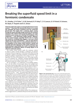 Breaking the Superfluid Speed Limit in a Fermionic Condensate