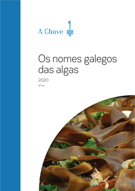 Os Nomes Galegos Das Algas 2020 4ª Ed