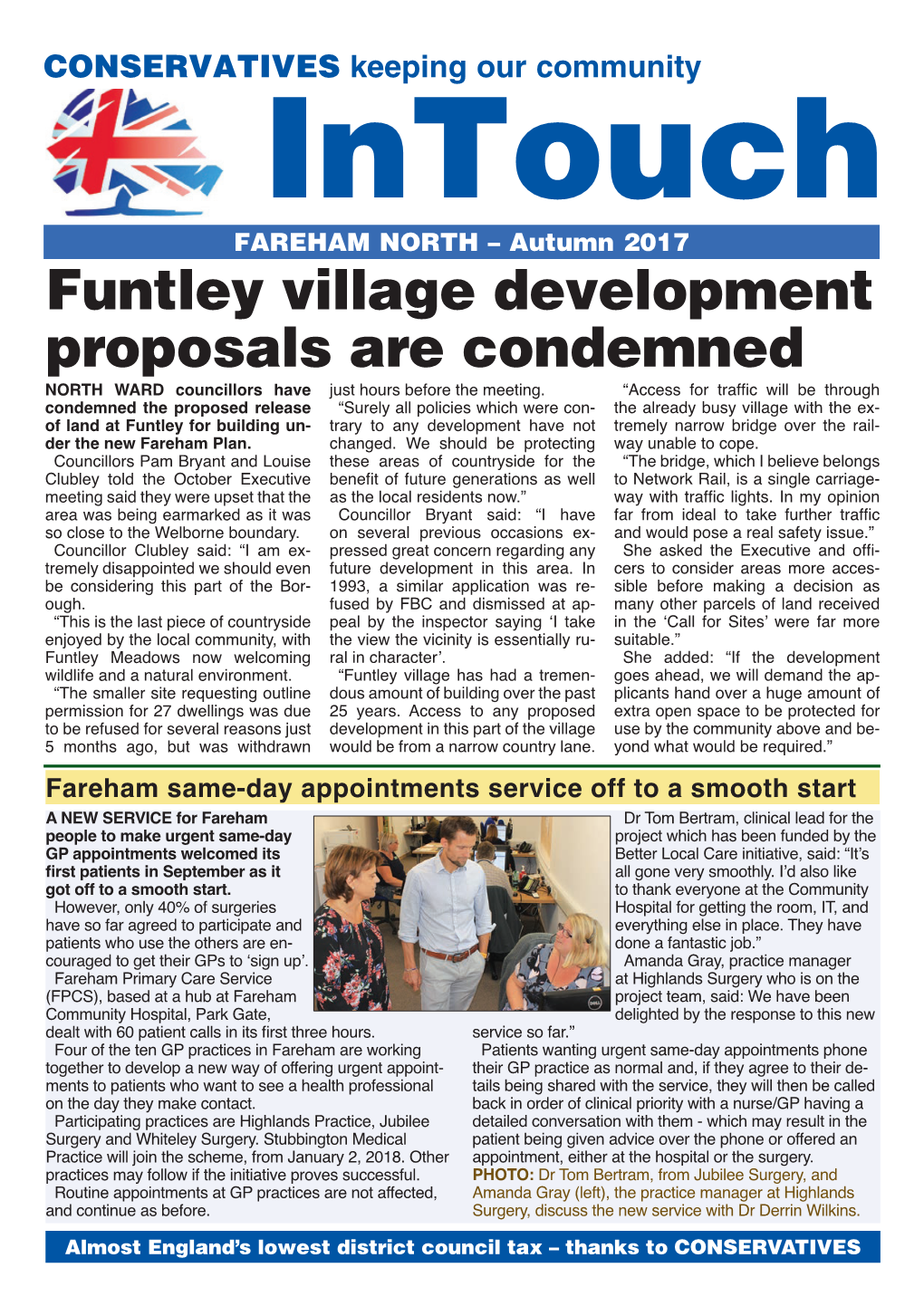 Funtley Village Development Proposals Are Condemned NORTH WARD Councillors Have Just Hours Before the Meeting
