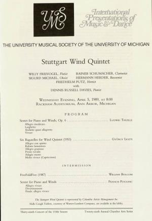 ^T&Mtioqal Stuttgart Wind Quintet