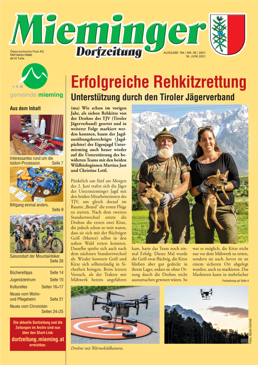 Mieminger Dorfzeitung Ausgabe Juni 2021