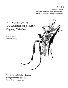 A Synopsis of the Mosquitoes of Illinois(Diptera,Culicidae)