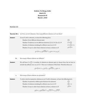 Math 475 Homework #3 March 1, 2010 Section 4.6