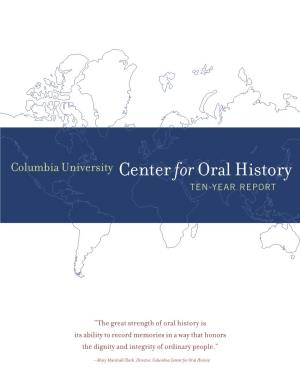 Columbia University Center Fororal History