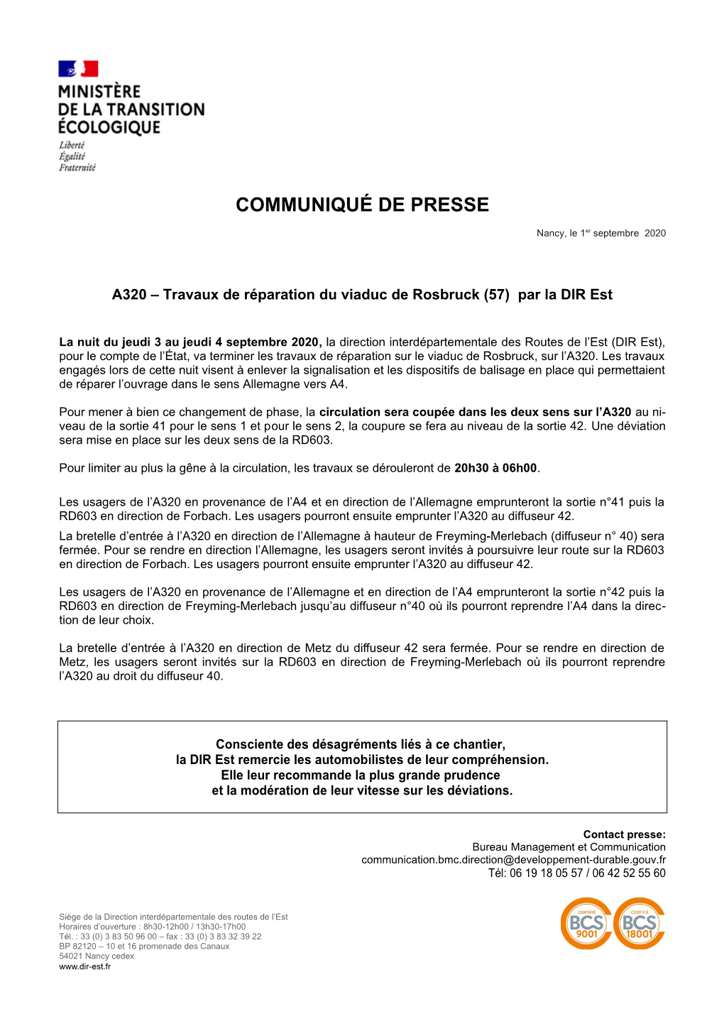 A320 – Travaux De Réparation Du Viaduc De Rosbruck (57) Par La DIR Est