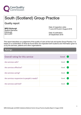 South Scotland Group Practice September 2018