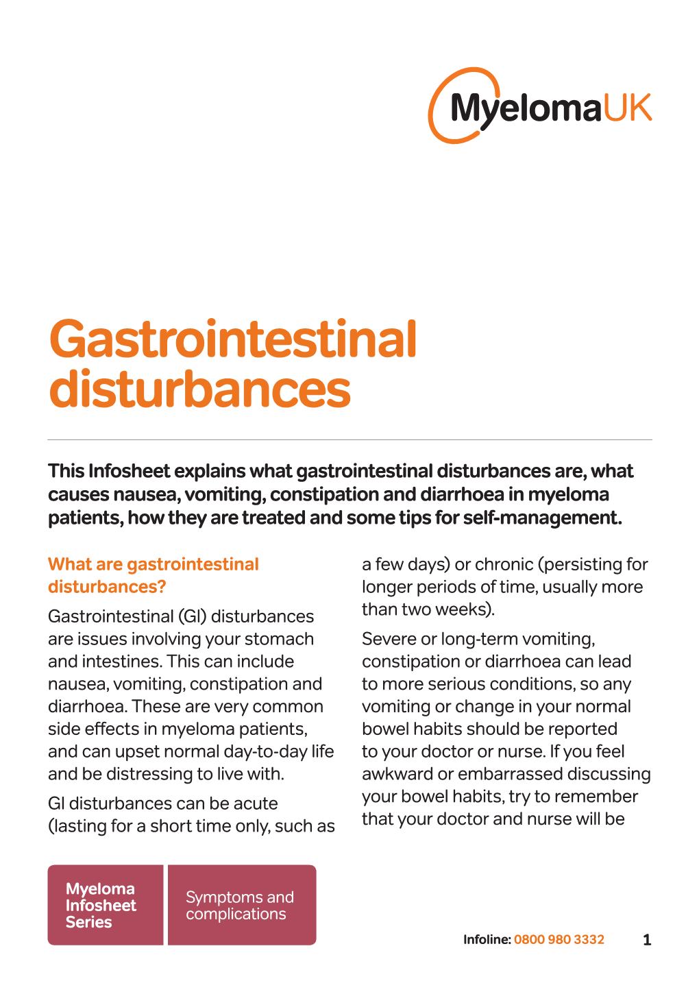 Gastrointestinal Disturbances