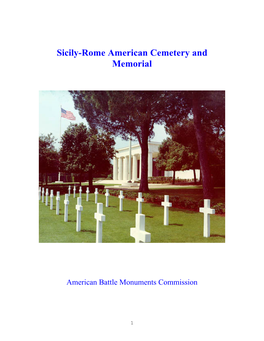 Sicily-Rome American Cemetery and Memorial