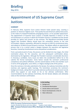 Appointment of US Supreme Court Justices