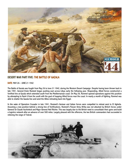 Desert War Part Five: the Battle of Gazala
