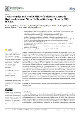 Characteristics and Health Risks of Polycyclic Aromatic Hydrocarbons and Nitro-Pahs in Xinxiang, China in 2015 and 2017