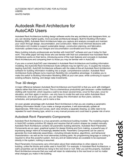 Autodesk Revit Building for ACAD Users