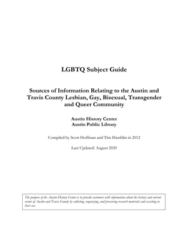 LGBTQ Resource Guide