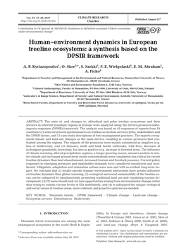 Human-Environment Dynamics in European Treeline Ecosystems: A