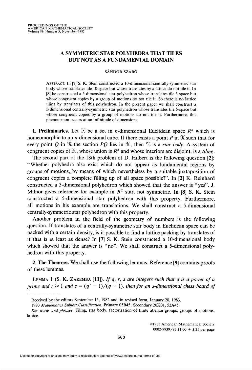 A Symmetric Star Polyhedra That Tiles but Not As a Fundamental Domain