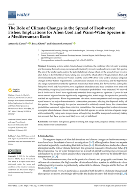 The Role of Climate Changes in the Spread of Freshwater Fishes: Implications for Alien Cool and Warm-Water Species in a Mediterranean Basin