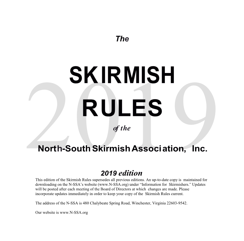 North-South Skirmish Association, Inc