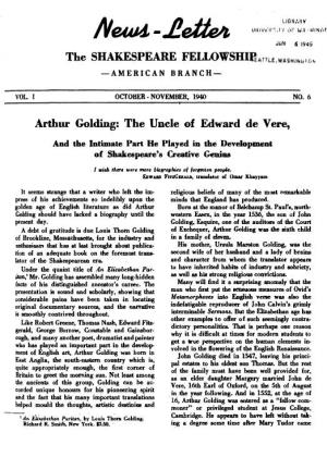 Vol. 1, No. 6 (1940, October-November)