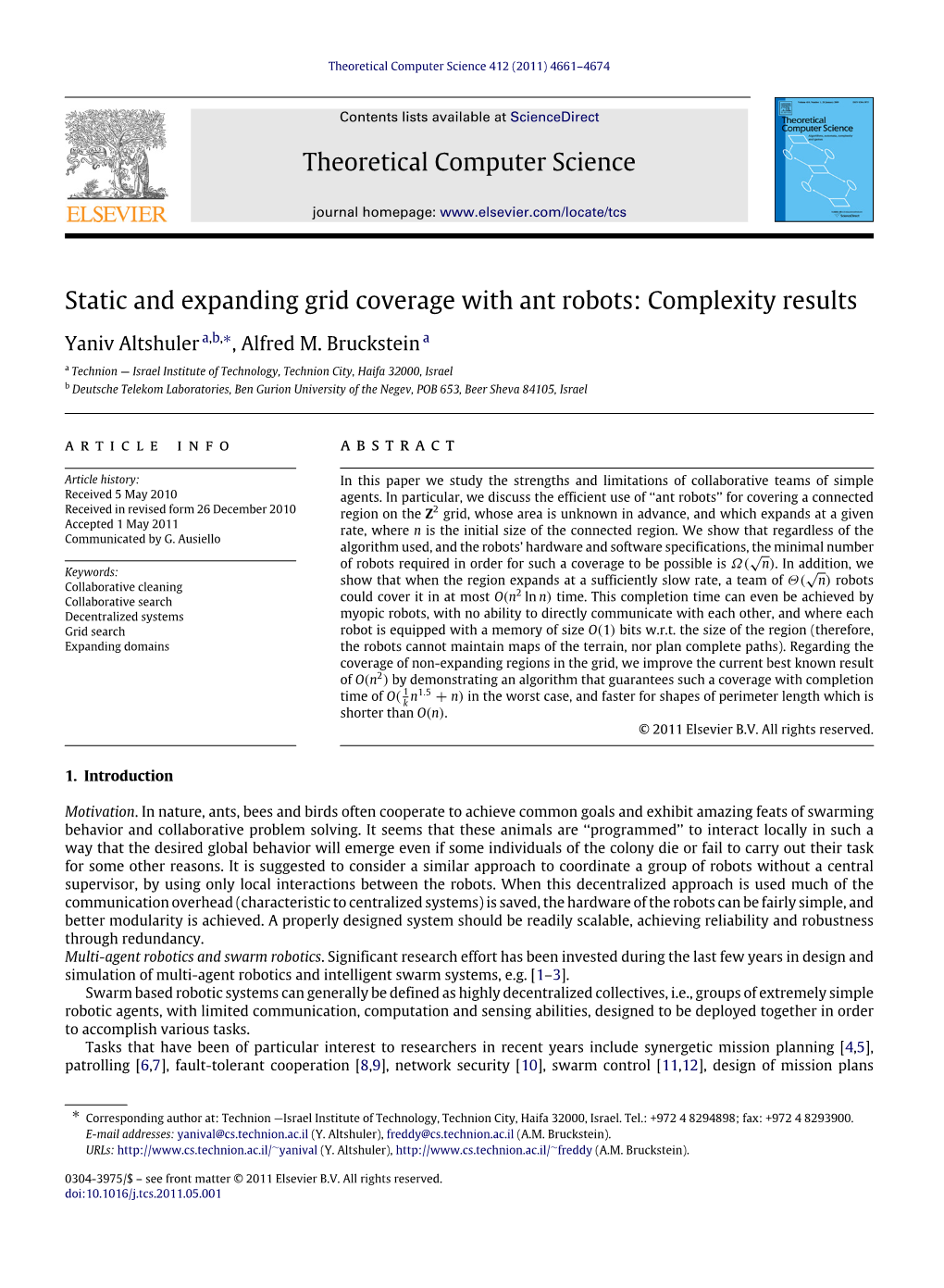 Static and Expanding Grid Coverage with Ant Robots: Complexity Results