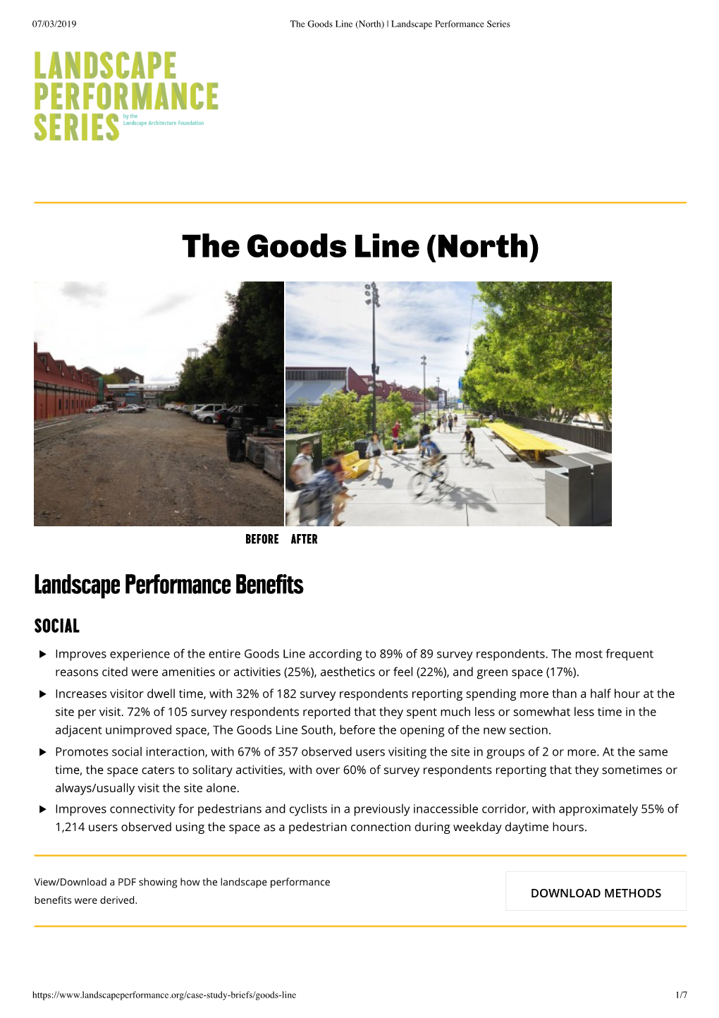 The Goods Line (North) | Landscape Performance Series