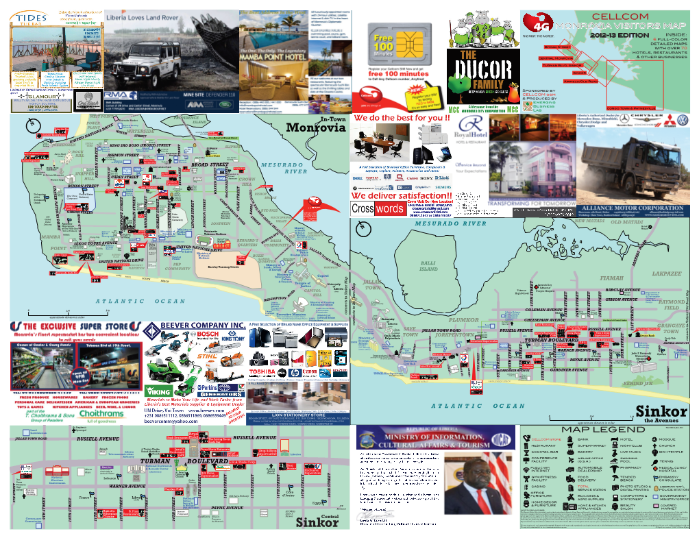 Pocket Map of Liberia