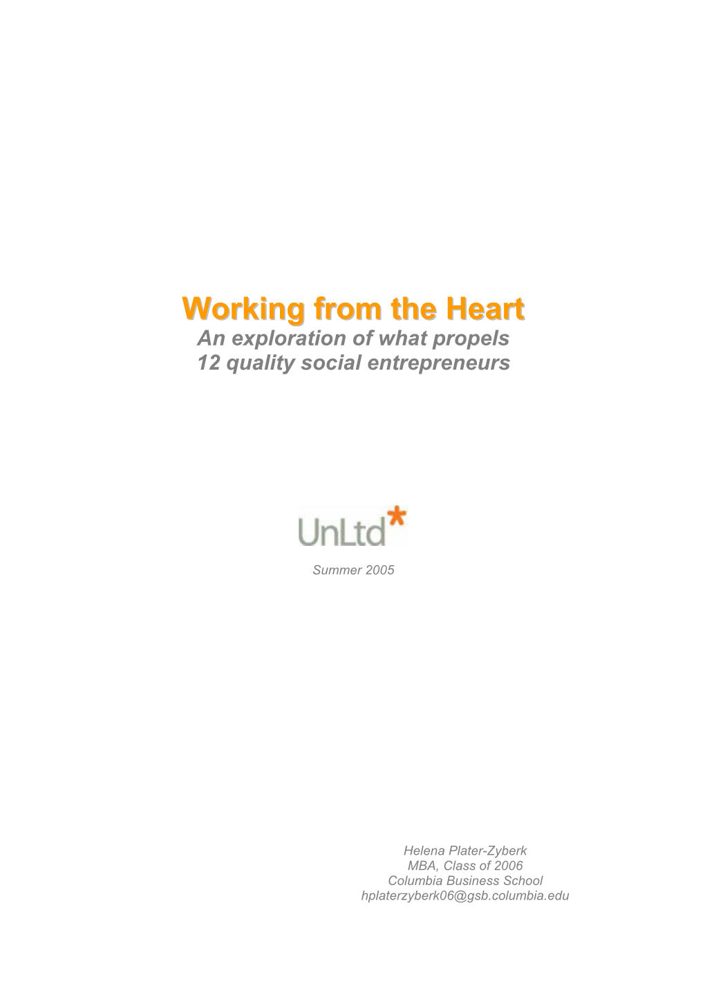 Unltd's Social Entrepreneurs