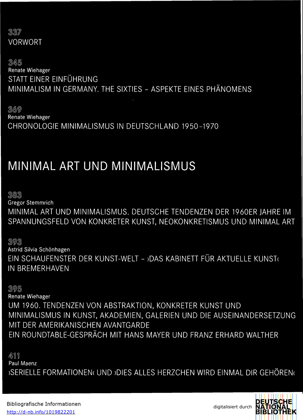 Minimal Art Und Minimalismus