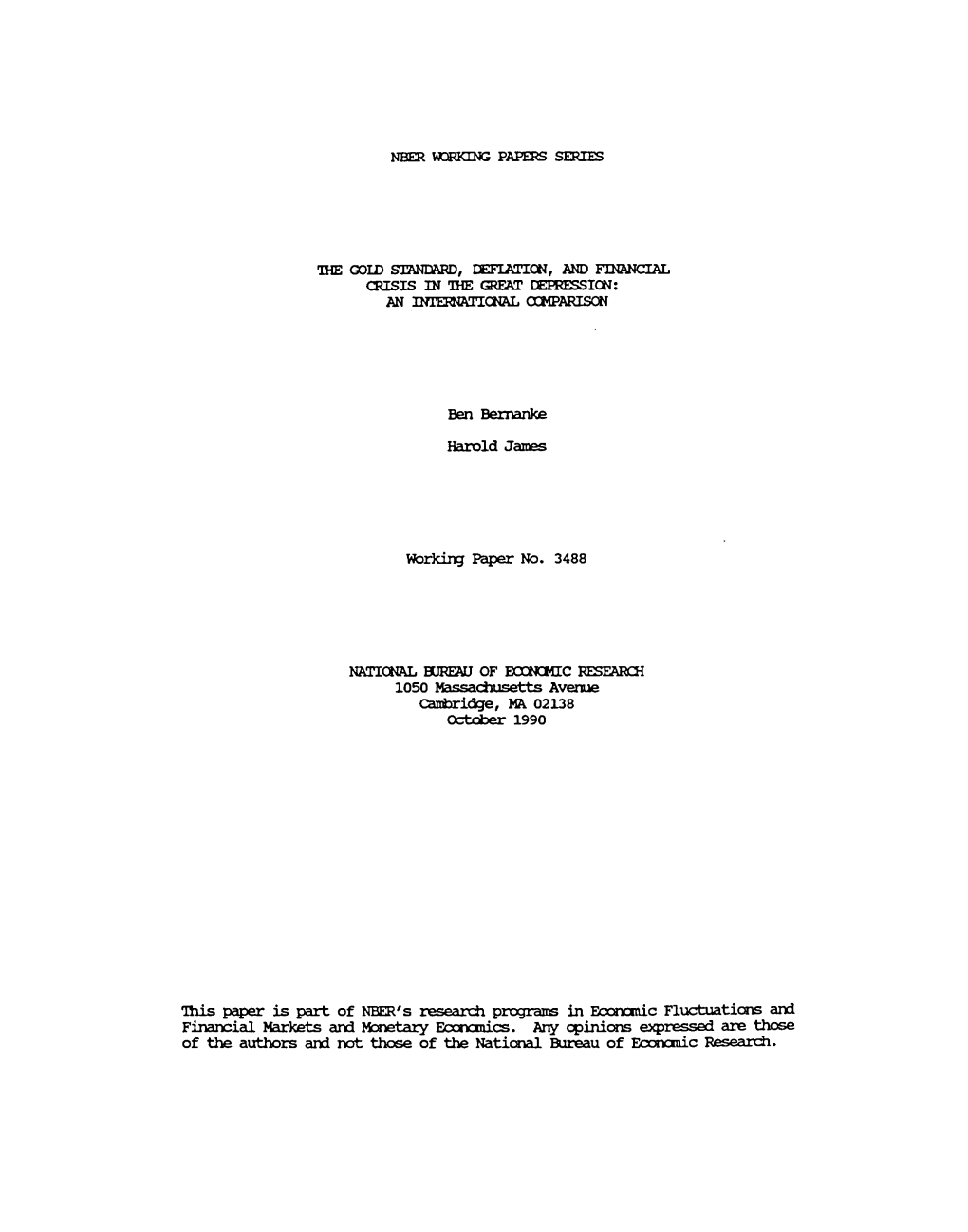 The Gold Standard, Deflation, and Financial Crisis in the Great Depression: an International Comparison