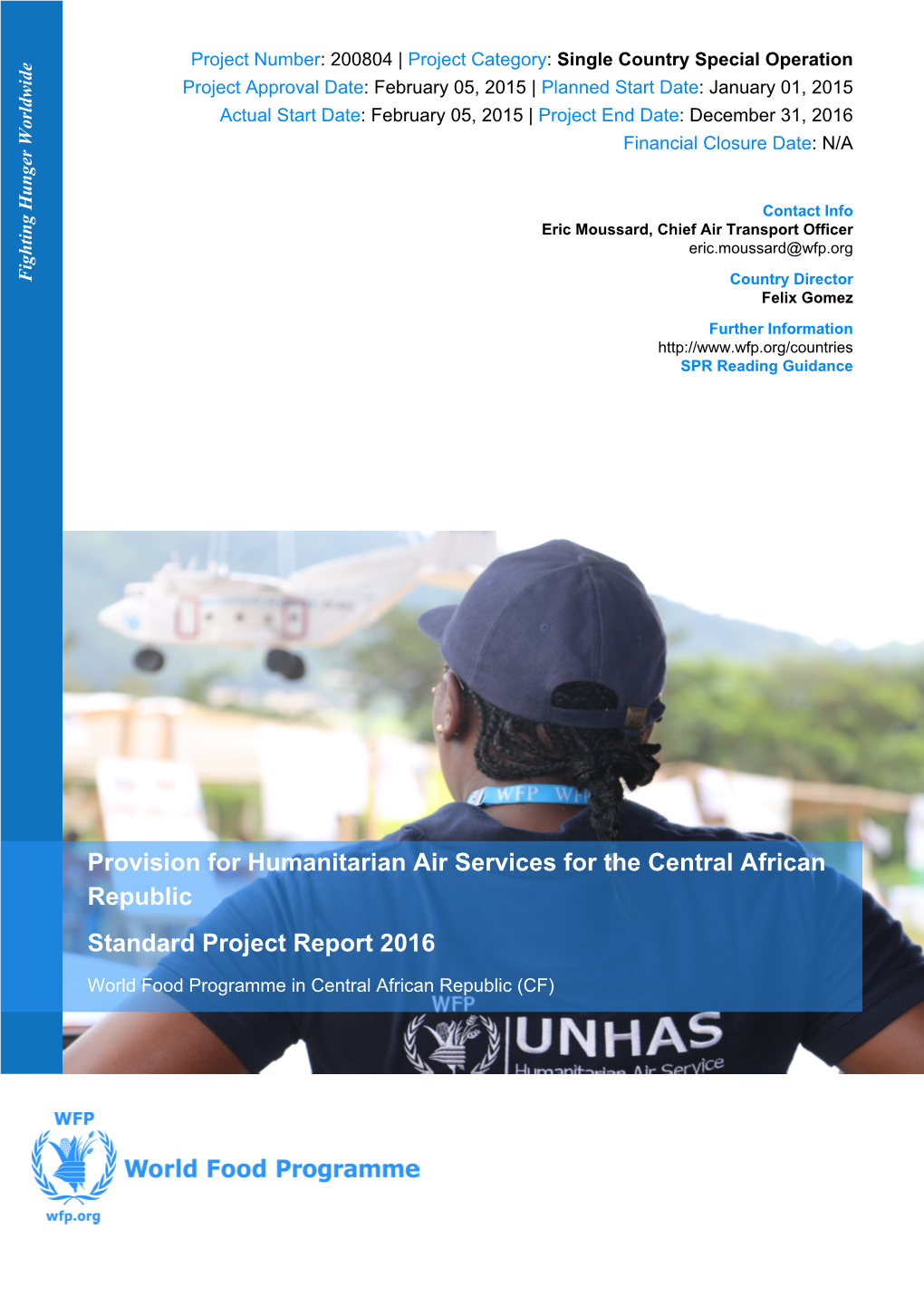 Provision for Humanitarian Air Services for the Central African