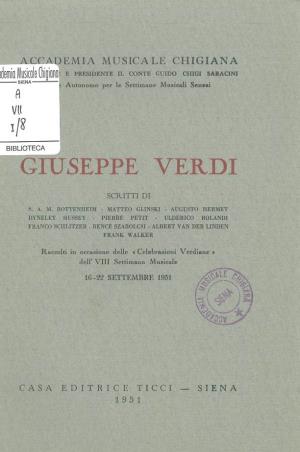 Giuseppe Verdi Scritti Di