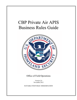 CBP Private Air APIS Business Rules Guide
