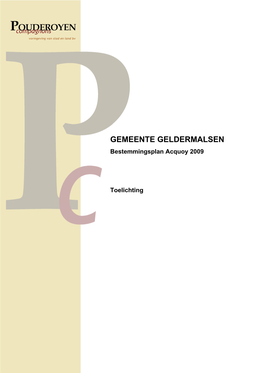 GEMEENTE GELDERMALSEN Bestemmingsplan Acquoy 2009