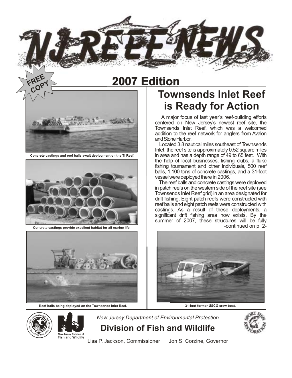 New Jersey Reef News, 2007