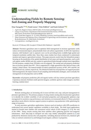 Understanding Fields by Remote Sensing: Soil Zoning and Property Mapping
