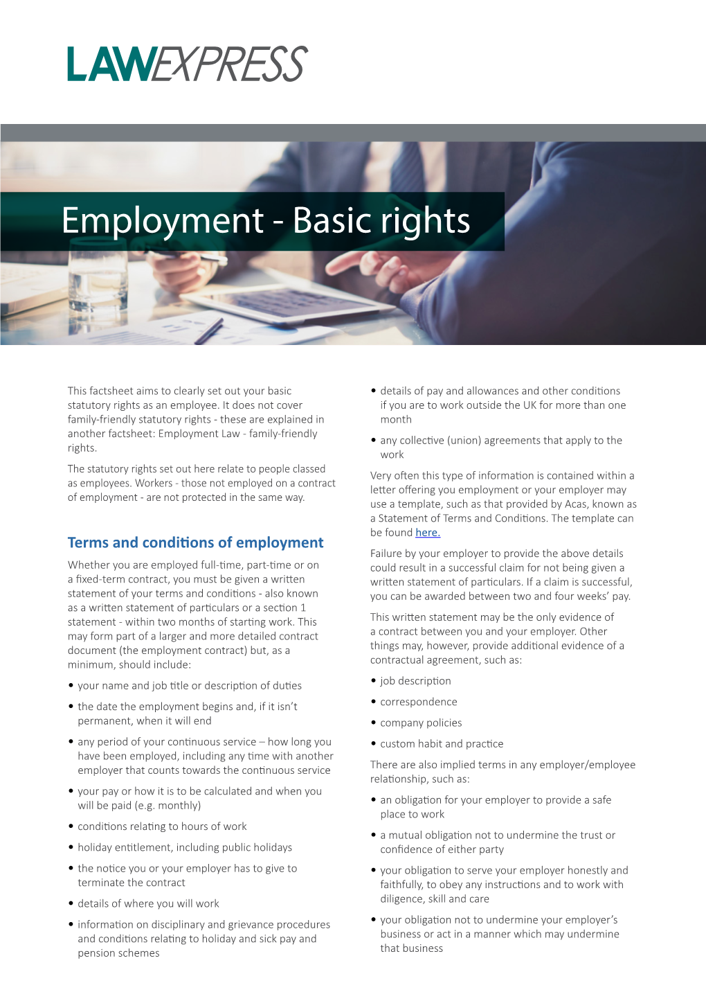 Employment - Basic Rights