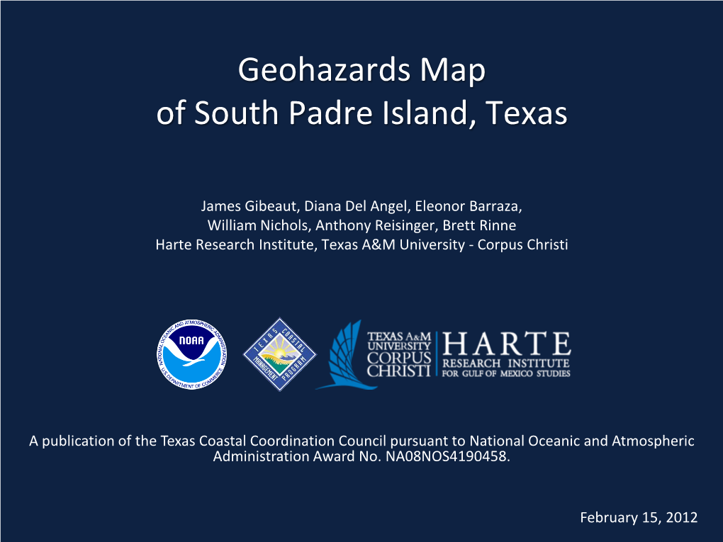 Geohazards Map of South Padre Island, Texas