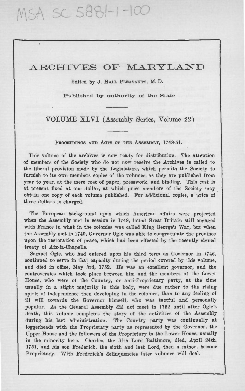 Maryland Historical Magazine, 1930, Volume 25, Issue No. 4