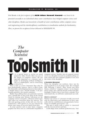 The Computer Scientist As Toolsmith—Studies in Interactive Computer Graphics