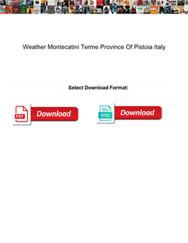 Weather Montecatini Terme Province of Pistoia Italy