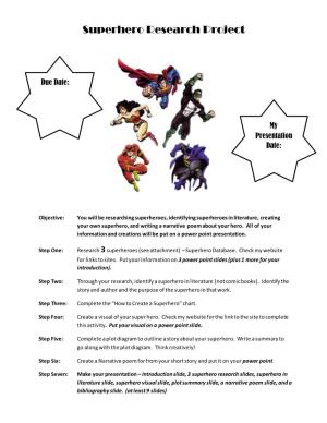 Superhero Research Project