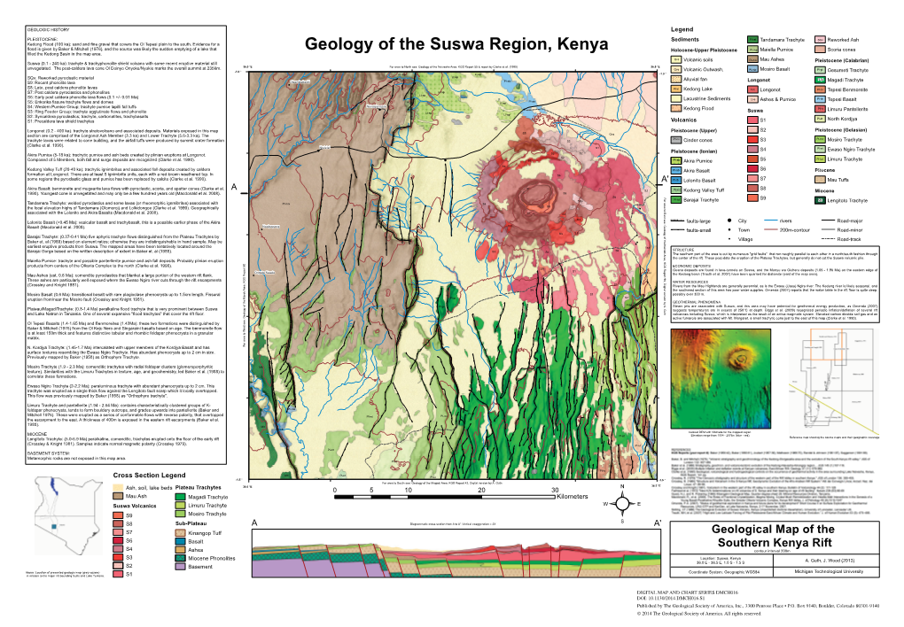 Geology of the Suswa Region, Kenya