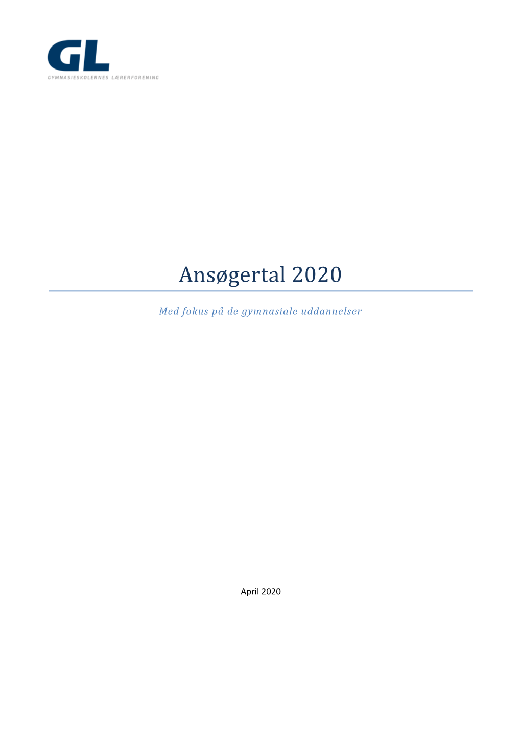 Ansøgertal 2020