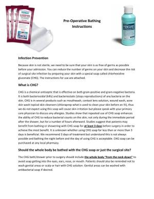 Chlorhexidine Soap Instructions
