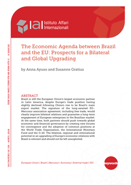 The Economic Agenda Between Brazil and the EU: Prospects for a Bilateral and Global Upgrading